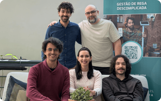 Agroop CEO and team together at a company event