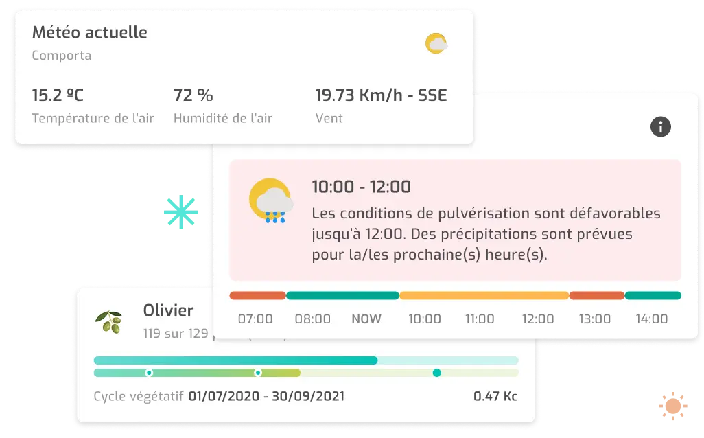 Placeholder visuel des conditions météo locales